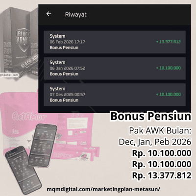 Bonus Pensiun Pak AWK Dec, Jan, Peb 2026