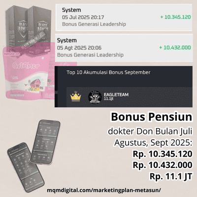 Bonus Pensiun dokter Don Helvey, Jul, Aug, Sept 2025